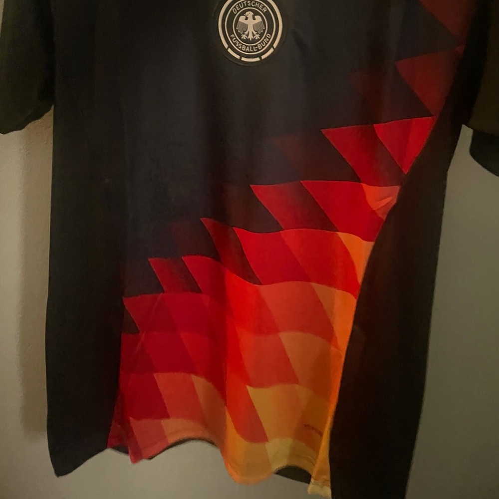 DEADSTOCK GERMANY 2024 🔥🔥 black soccer shirt jersey S M L XL by ADIDAS - Picture 2 of 5